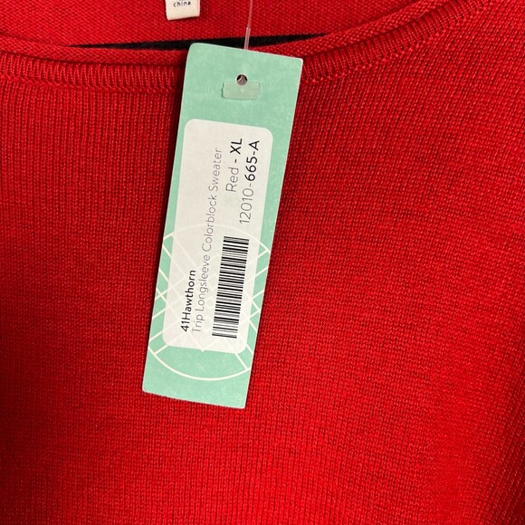 41 Hawthorn Trip Long Sleeve Colorblock Sweater Size XL NEW - Picture 3 of 7